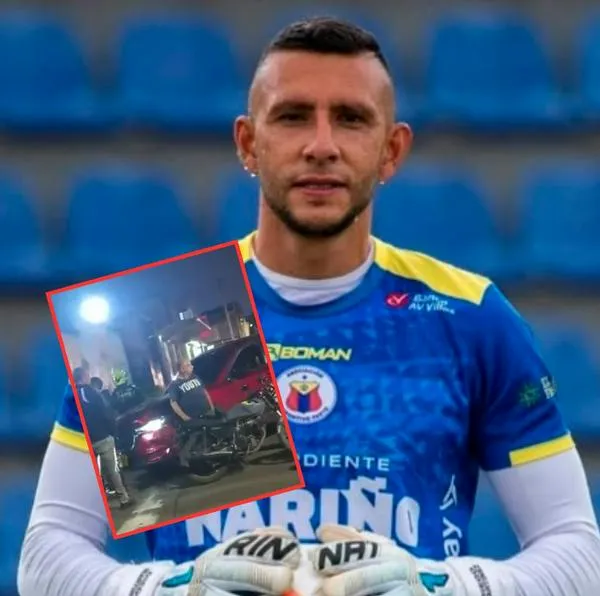 El arquero Diego Martínez del Deportivo Pasto sufrió un accidente de tránsito, luego de que dos vehículos lo chocaron