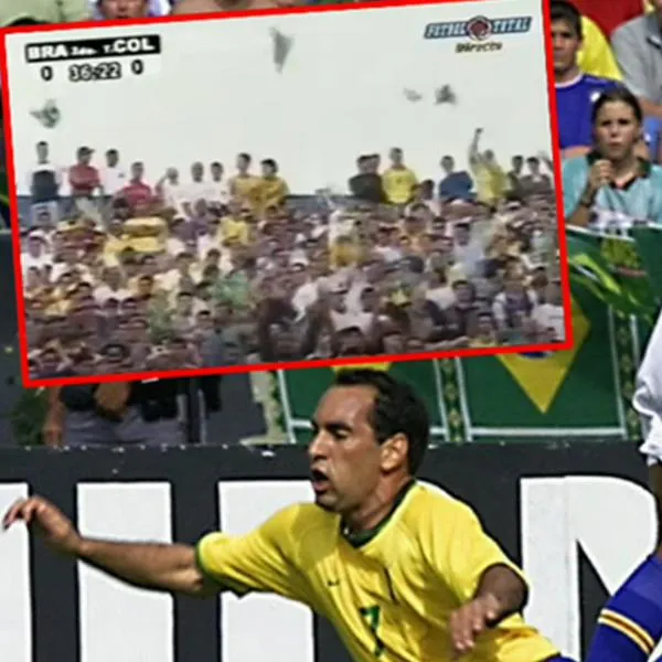 Eliminatorias Brasil vs. Colombia: cuando hinchada local tiró banderas al campo