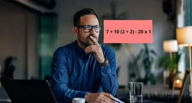 ¿Cuánto se obtiene de 7 + 10 (2 ÷ 2) - 20 x 1? Reto matemático para los más pilos