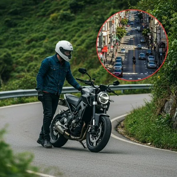 Foto de motociclistas, en nota de por qué es malo bajar una pendiente con moto apagada, razones de peligro latente
