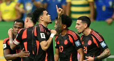 El guajiro Luis Díaz puso a festejar a la Selección Colombia hoy, en el partido contra Brasil, por las Eliminatorias Sudamericanas. Empató el compromiso.