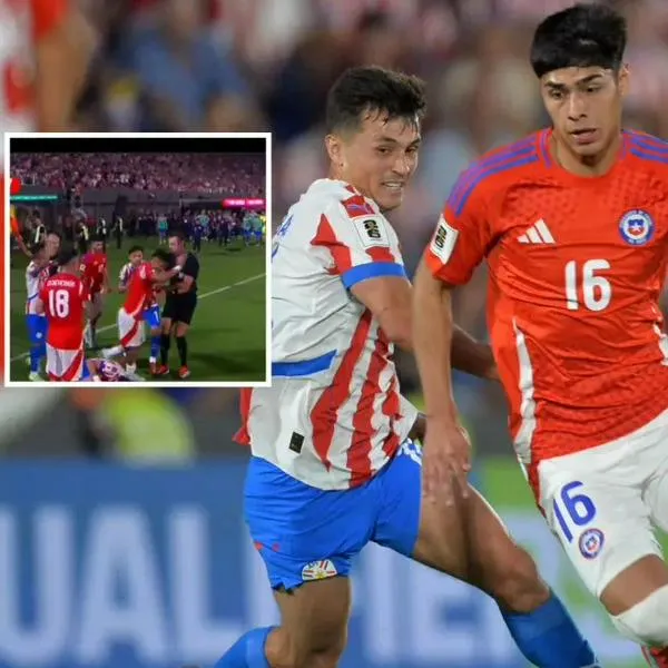 Pelea en Paraguay vs Chile luego de patadas que hubo en partido: video