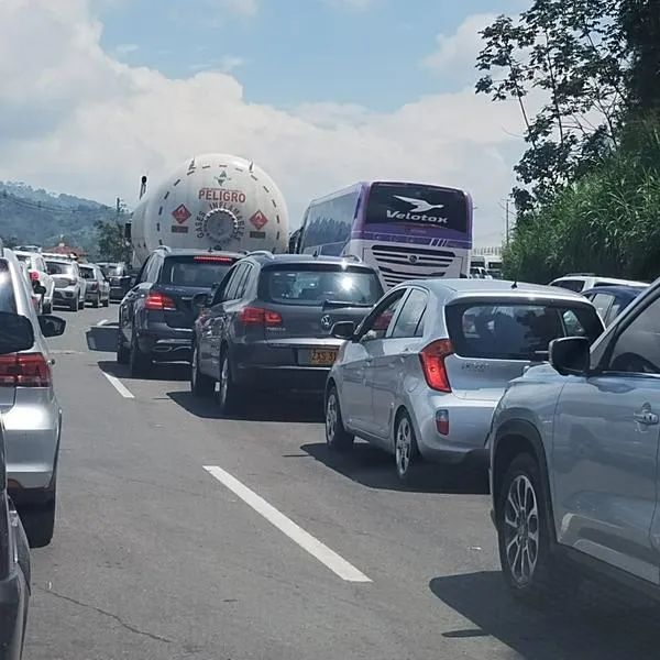 Trancón para llegar a Bogotá.