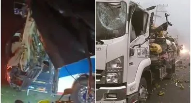 Accidente en la vía Tunja-Bogotá hoy: así quedaron los carros.