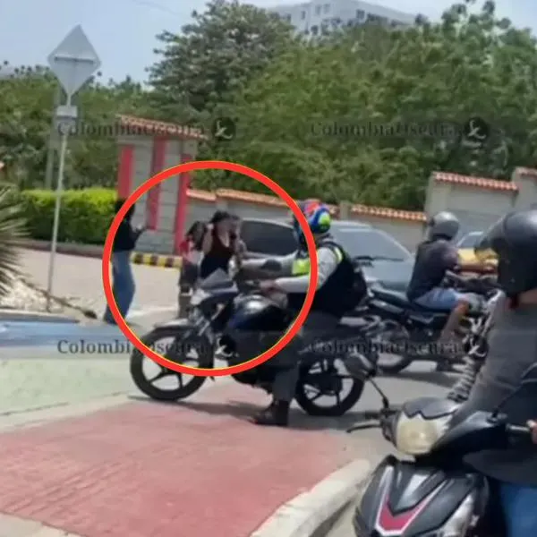 Mujer descubrió a su esposo saliendo de motel y amante tuvo épico escape: video