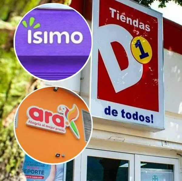 Fotos de D1, Ara e Ísimo, en nota de dónde no hay tiendas D1, Ara, Oxxo e Ísimo en Colombia: son pocos departamentos