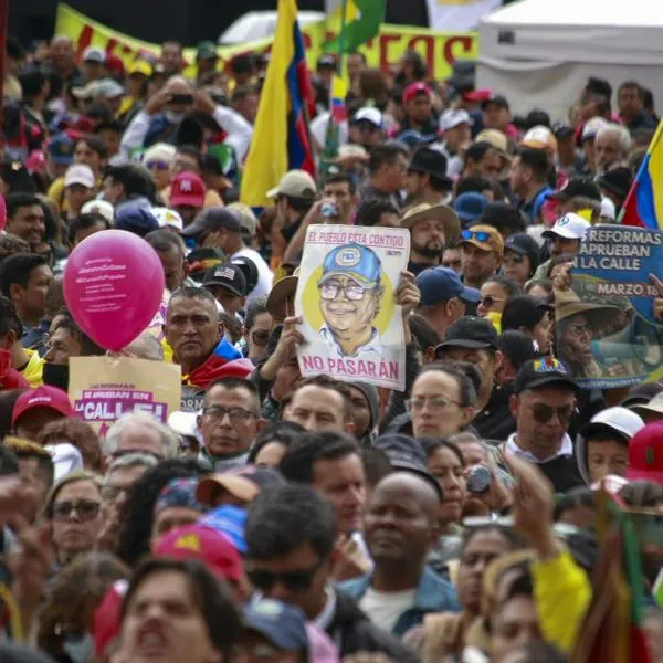 Marchas a favor de Gustavo Petro.
