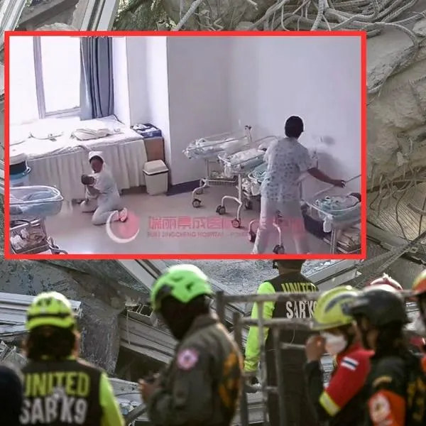 Enfermeras durante terremoto en China