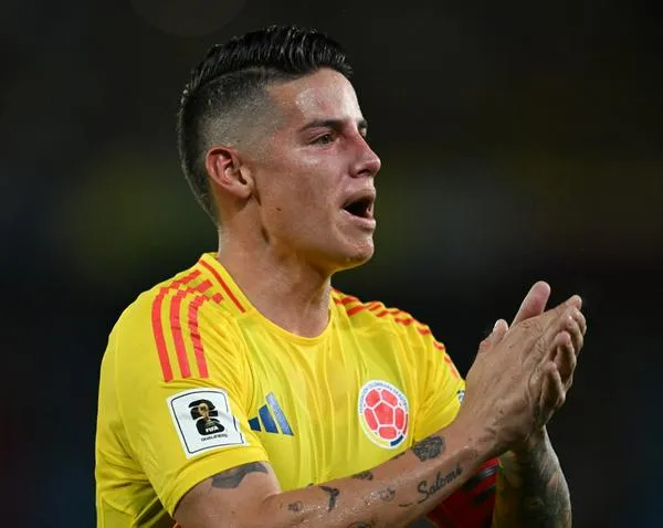 James Rodríguez en el partido de Colombia vs. Perú.