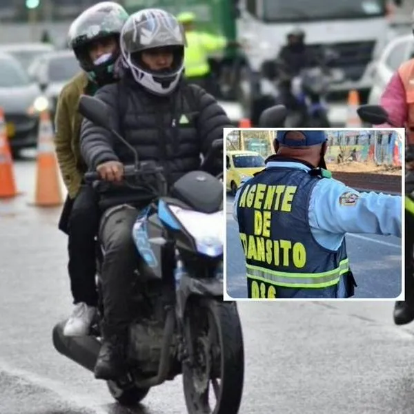 Fotos de motociclistas y agente de tránsito, en nota de cuál es el valor de la multa por infracción en moto: nuevas señales desde abril