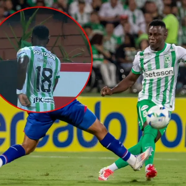Gol de Marino Hinestroza hoy con Nacional en Libertadores y celebración;