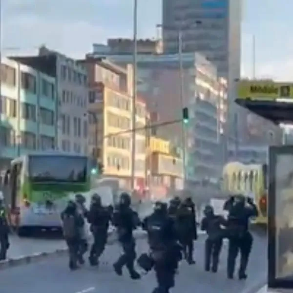 Se metió el antiguó Esmad al centro de Bogotá por manifestación indígena