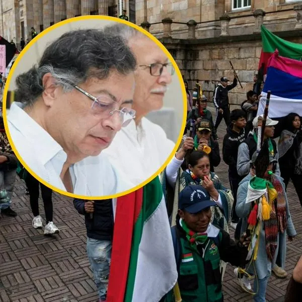 Gustavo Petro y protestas de indígenas en Bogotá