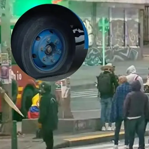 Denuncian que entre manifestantes indígenas, algunos usan pipetas y niños como escudos humanos en Bogotá