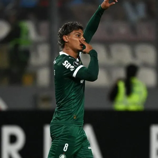 Gol Richard Ríos hoy con Palmeiras en Copa Libertadores con pálida celebración