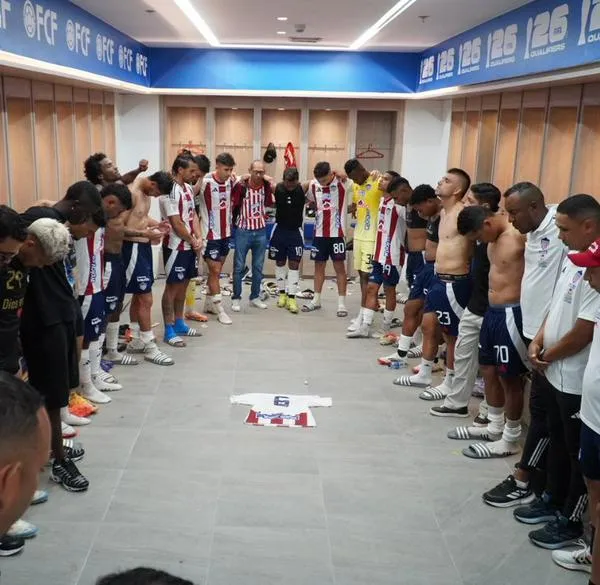 Oración jugadores del Junior.