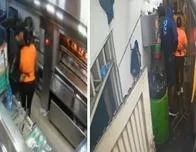 En video quedó registrado violento robo en un restaurante, amenazaron a los empleados 