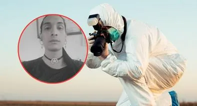 Sandra Millerey, mujer trans asesinada e imagen de referencia