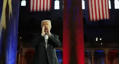 WASHINGTON, DC - APRIL 08: U.S. President Donald Trump arrives to speak at the National Republican Congressional Committee (NRCC) dinner at the National Building Museum on April 08, 2025 in Washington, DC. Trump spoke on a range of topics, including recent House special elections, changes his administration has made and the future of the Republican party.   Anna Moneymaker/Getty Images/AFP (Photo by Anna Moneymaker / GETTY IMAGES NORTH AMERICA / Getty Images via AFP)