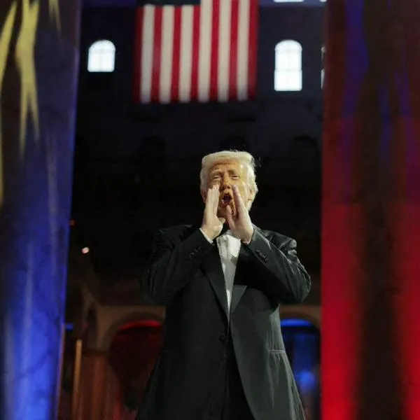 WASHINGTON, DC - APRIL 08: U.S. President Donald Trump arrives to speak at the National Republican Congressional Committee (NRCC) dinner at the National Building Museum on April 08, 2025 in Washington, DC. Trump spoke on a range of topics, including recent House special elections, changes his administration has made and the future of the Republican party.   Anna Moneymaker/Getty Images/AFP (Photo by Anna Moneymaker / GETTY IMAGES NORTH AMERICA / Getty Images via AFP)