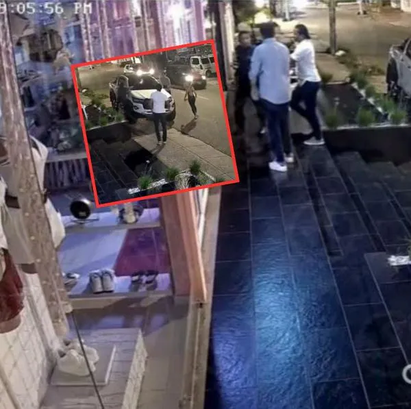 Momento en el que un empresario le disparó a un vigilante en Bucaramanga, luego de una pelea. El comerciante habló del caso y se justificó
