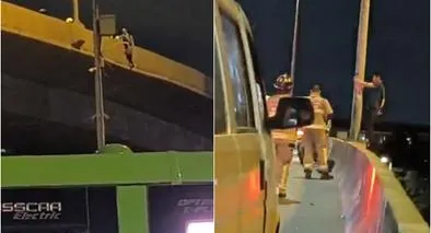 Persona intentó tirarse de puente en Av. Primero de Mayo Bogotá