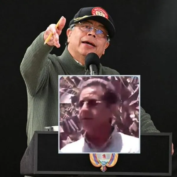 Fotos de Gustavo Petro y hombre que amenazó, en nota de Gustavo Petro respondió a hombre que impidió obras con amenazas de plomo; video