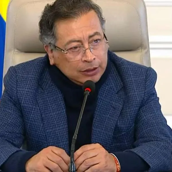 Gustavo Petro, durante su alocución en la que aseguró que le quitaron la visa para viajar a EE. UU.