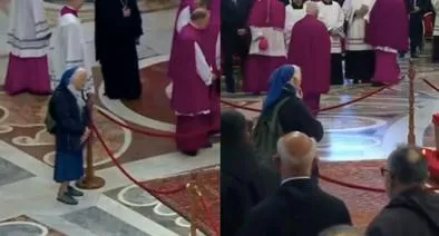 Funeral del papa Francisco: monja saltó seguridad y lloró junto a su ataúd