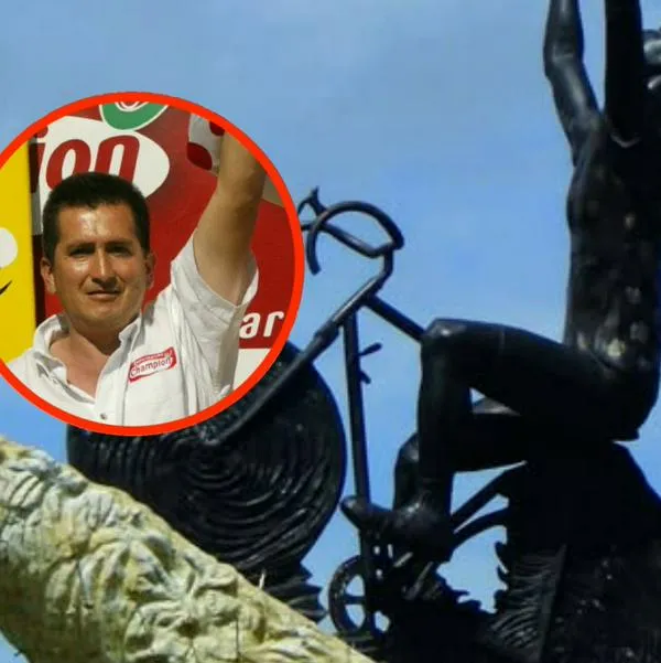 Foto monumento a 'Lucho' Herrera en Fusagasugá