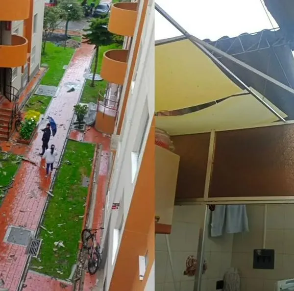 Emergencia en Bogotá por fuertes lluvias: vendavales arrastraron techos