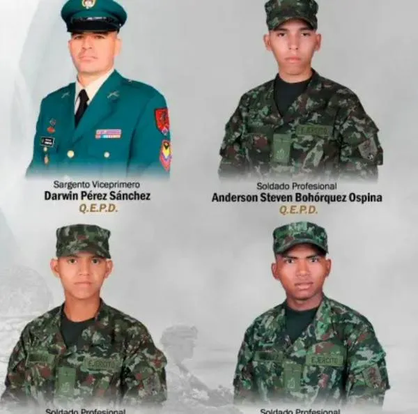Ellos eran los 6 militares muertos en el ataque de las disidencias de las Farc