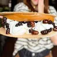 Foto de oblea con hormigas culonas, en nota sobrecómo es la oblea con hormigas culonas, postre en Santander fácil y de sabor único