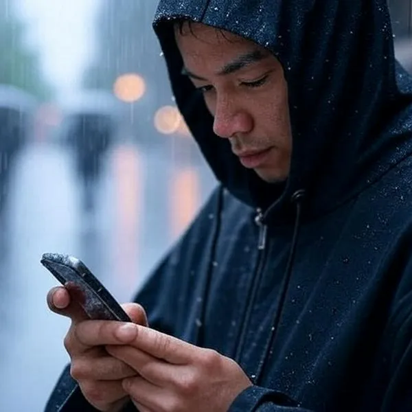 Qué pasa si uso el celular en la lluvia.