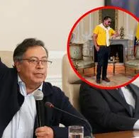 El jefe de Estado le dieron una bolsa negra.