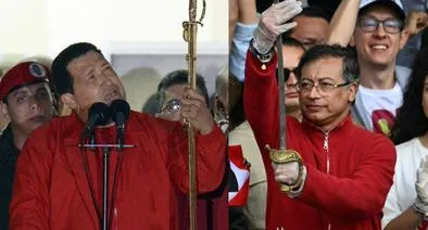 Hugo Chávez y Gustavo Petro