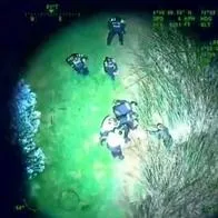 Así fue la persecución en helicóptero en la que un ladrón en Bogotá se lanzó a un río para huir