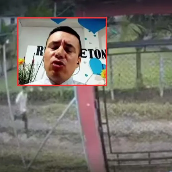 Momento en el que una menor huye del presunto abuso del pastor José Erley Ramírez Garcés, quien escuchó música cristiana a todo volumen durante el crimen