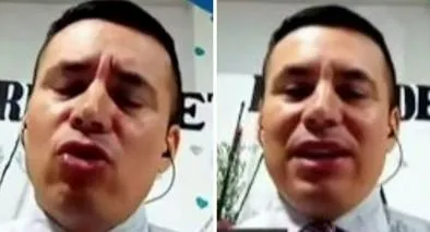 Imágenes del pastor José Erley Ramírez Garcés, que habría abusado de su hijastra en Caldas, predicando sobre la palabra de Dios