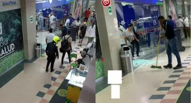 Así quedó el centro comercial Metropolitano de Barranquilla, luego de una balacera