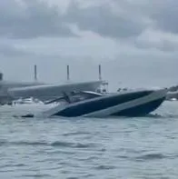 Yate Lamborghini con 32 'influencers' se hunde en Miami por exceso de peso