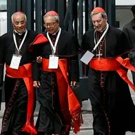Cardenales colombianos Jorge Enrique Jiménez Carvajal, Luis José Rueda y Rubén Salazar en el Vaticano