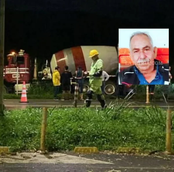 Impactante accidente de tránsito entre moto y carro mezclador dejó un muerto