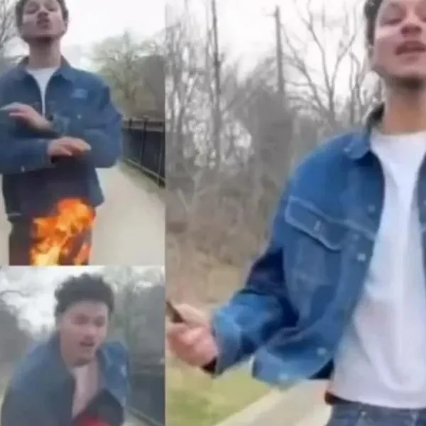 Video viral de cantante que se prendió en llamas