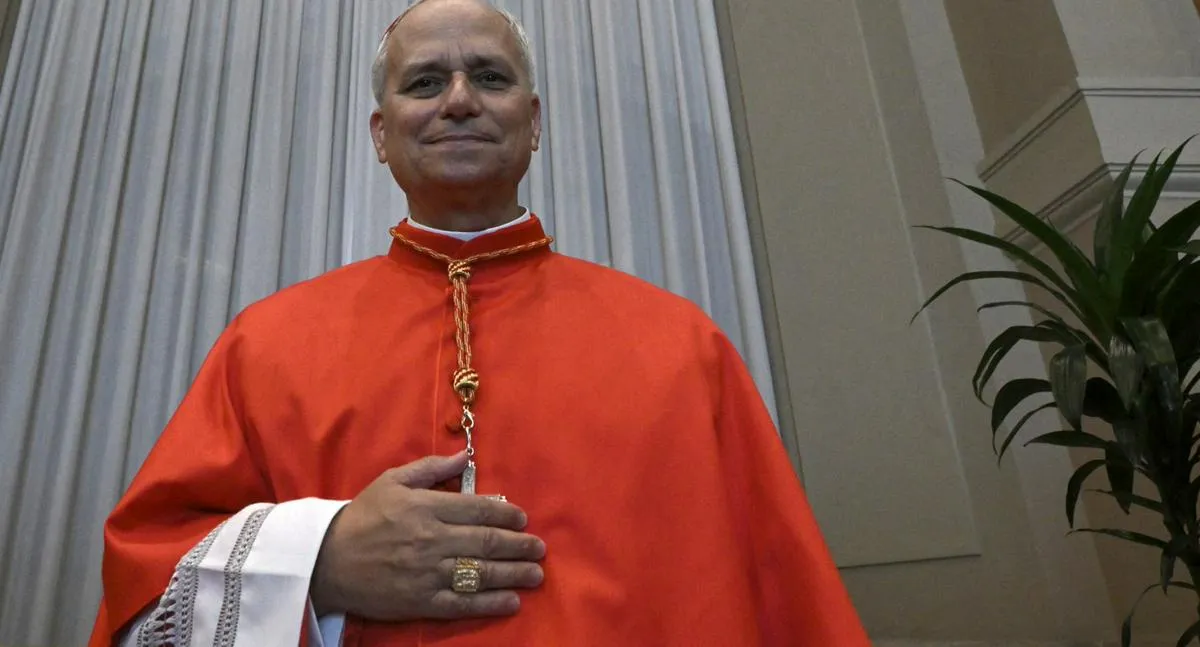 Newly elevated cardinal, US prefect of the Dicastery for Bishops Robert Francis Prevost attends a courtesy visit of relatives following a consistory for the creation of 21 new cardinals in The Vatican on September 30, 2023. Pope Francis elevates 21 clergymen from all corners of the world to the rank of cardinal -- most of whom may one day cast ballots to elect his successor. (Photo by Tiziana FABI / AFP)