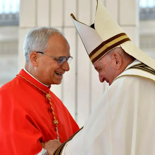 Cardenal Robert Prevost (León XIV) y papa Francisco