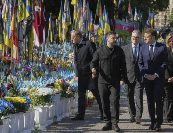 Líderes europeos viajan a Kiev para exigir a Moscú un "alto al fuego incondicional"