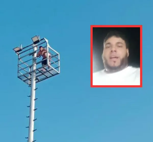 Joven que se subió a torre en aeropuerto y cayó 5 metros grabó videos: qué dice