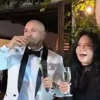 Captura de video de boda del cantante Pipe Calderón y María Paula Trujillo