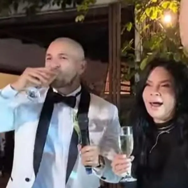 Captura de video de boda del cantante Pipe Calderón y María Paula Trujillo